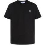 Schwarze Kurzärmelige Stone Island T-Shirts für Herren Größe M 