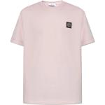 Stone Island, T-Shirt mit Logo Pink, Herren, Größe: XL