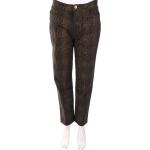 Braune Bestickte Stooker Slim Fit Jeans aus Denim für Damen Weite 32, Länge 30 