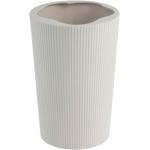 Weiße Minimalistische 15 cm Storefactory Runde Vasen & Blumenvasen 15 cm aus Keramik 