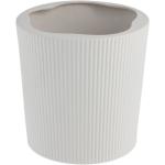 Weiße Minimalistische 15 cm Storefactory Runde Große Vasen 15 cm matt aus Keramik 