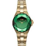 Goldene STORM Watches Stahlarmbanduhren mit Mineralglas-Uhrenglas mit Edelstahlarmband für Damen 