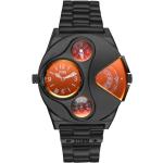 Reduzierte Schwarze STORM Watches Runde Quarz Herrenarmbanduhren matt aus Edelstahl mit Kompass mit Thermometer 