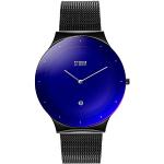 Blaue Elegante 3 Bar wasserdichte Wasserdichte STORM Watches Stahlarmbanduhren mit Mineralglas-Uhrenglas für Herren 