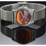 Silberne 5 Bar wasserdichte Wasserdichte STORM Watches Quarz Damenarmbanduhren gebürstet aus Edelstahl mit Mineralglas-Uhrenglas mit Mesharmband 