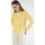 Gelbe Bio Nachhaltige Damencardigans aus Baumwolle Größe L für den für den Frühling 