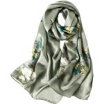Grüne Pashmina-Schals aus Seide für Damen Einheitsgröße für Partys 