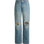 Hellblaue HUGO BOSS HUGO Straight Leg Jeans aus Baumwolle für Damen Größe XS Weite 29, Länge 32 