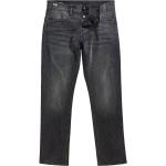 Schwarze G-Star Raw Straight Leg Jeans Raw mit Reißverschluss aus Baumwollmischung für Herren Größe XXL 