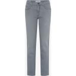 Silberne Straight Leg Jeans mit Reißverschluss aus Baumwollmischung für Herren 