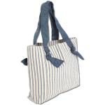 Blaue Maritime HOBEA-Germany Strandtaschen & Badetaschen mit Reißverschluss aus Baumwolle 