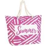 Pinke Strandtaschen & Badetaschen aus Textil 