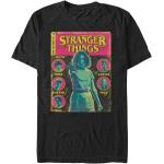 Schwarze Kurzärmelige Stranger Things T-Shirts aus Baumwolle Größe XXL 