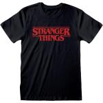 Schwarze Stranger Things T-Shirts aus Baumwolle Größe S 