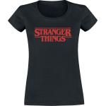 Schwarze Stranger Things Rundhals-Ausschnitt T-Shirts für Damen Größe XXL 