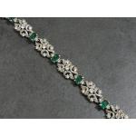 Smaragdgrüne Elegante Juwelier Harnisch Strass Armbänder mit Strass 