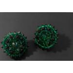 Grüne Elegante Juwelier Harnisch Strass Ohrringe aus Kristall mit Strass 