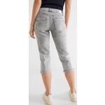 Reduzierte Hellgraue Casual Street One Capri-Jeans mit Reißverschluss aus Baumwolle für Damen Einheitsgröße für den für den Sommer 