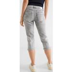 Reduzierte Hellgraue Casual Street One Slim Fit Jeans mit Reißverschluss aus Baumwolle für Damen für den für den Sommer 
