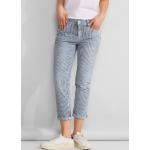 Gestreifte Sportliche Street One Stretch-Jeans aus Denim für Damen 