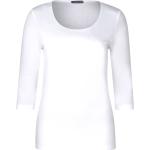 Weiße Langärmelige Street One Basic-Shirts für Damen Größe L 