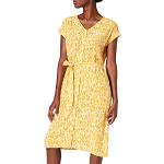 Gelbe Street One V-Ausschnitt Freizeitkleider aus Viskose für Damen Größe S 