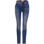 Indigofarbene Street One Slim Fit Jeans aus Denim für Damen Weite 28 