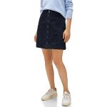 Blaue Street One Mini Röcke mit Knopfleiste aus Bouclé für Damen 