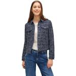 Reduzierte Blaue Street One Boucle-Jacken aus Bouclé für Damen Größe L für den für den Herbst 