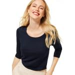 Reduzierte Blaue 3/4-ärmelige Street One T-Shirts für Damen Größe XS 