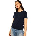 Reduzierte Blaue Kurzärmelige Street One T-Shirts aus Viskose für Damen Größe M für den für den Sommer 