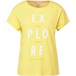 Gelbe Kurzärmelige Street One T-Shirts aus Baumwolle für Damen Größe M 