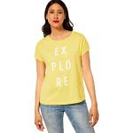 Gelbe Kurzärmelige Street One T-Shirts aus Baumwolle für Damen Größe S 