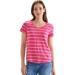 Reduzierte Rosa Kurzärmelige Street One V-Ausschnitt T-Shirts für Damen Größe XS 