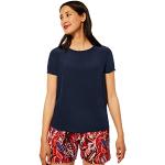 Blaue Vintage Kurzärmelige Street One Blusenshirts & Schlusen für Damen Größe S für den für den Sommer 