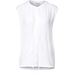 Reduzierte Weiße Bestickte Ärmellose Street One Transparente Blusen & durchsichtige Blusen durchsichtig für Damen Größe S für den für den Sommer 