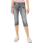 Reduzierte Graue Casual Street One Slim Fit Jeans aus Denim für Damen Weite 26 für den für den Sommer 