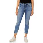 Indigofarbene Street One Slim Fit Jeans mit Knopf aus Denim für Damen Weite 31 