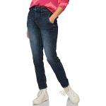 Reduzierte Dunkelblaue Loose Fit Street One Slim Fit Jeans mit Reißverschluss aus Denim für Damen Weite 28 