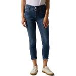 Reduzierte Dunkelblaue Street One Slim Fit Jeans mit Reißverschluss aus Denim für Damen Weite 26 