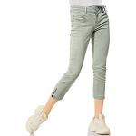 Grüne Casual Street One Jane High Waist Jeans mit Reißverschluss aus Denim für Damen Weite 42 