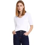Reduzierte Weiße Halblangärmelige Street One V-Ausschnitt T-Shirts für Damen Größe XS 