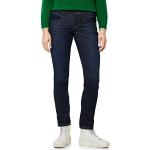 Reduzierte Dunkelblaue Casual Street One Slim Fit Jeans mit Reißverschluss aus Denim für Damen Größe S 