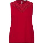Rote Bestickte Street One T-Shirts aus Viskose für Damen 
