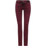 Rote Casual Street One Slim Fit Jeans mit Reißverschluss aus Baumwolle für Damen 