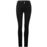 Schwarze Street One York Slim Fit Jeans mit Reißverschluss aus Denim für Damen Größe L 