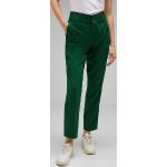 Reduzierte Grüne Unifarbene Loose Fit Street One Paperbag-Hosen mit Reißverschluss aus Twill für Damen Größe XS 