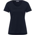Blaue Kurzärmelige Street One T-Shirts für Damen Größe L 