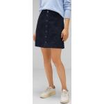 Blaue Street One Mini Röcke mit Knopfleiste aus Bouclé für Damen Größe XS 