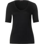 Schwarze Casual Street One T-Shirts für Damen Größe XS 